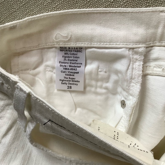 NWT Current/Elliott Ivory Denim Jeans - Picture 8 of 9